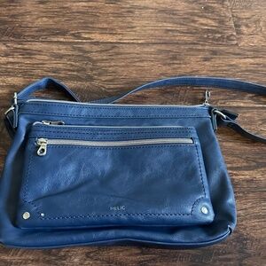 Relic Blue Crossbody Bag with Supple Leather and Versatile Design